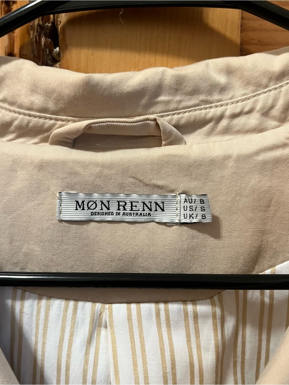 Mon Renn Cropped Cream Trench Jacket - Picture 4 of 4